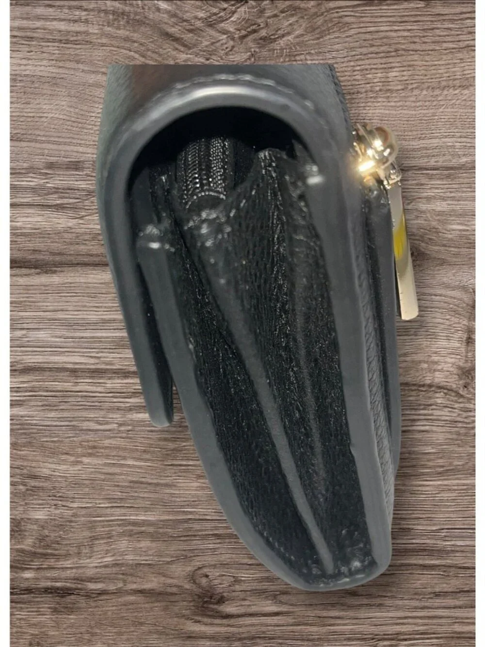 Kate Spade Wallet Black Marti Pebbled Leather Slim Flap Zip Pocket Designer